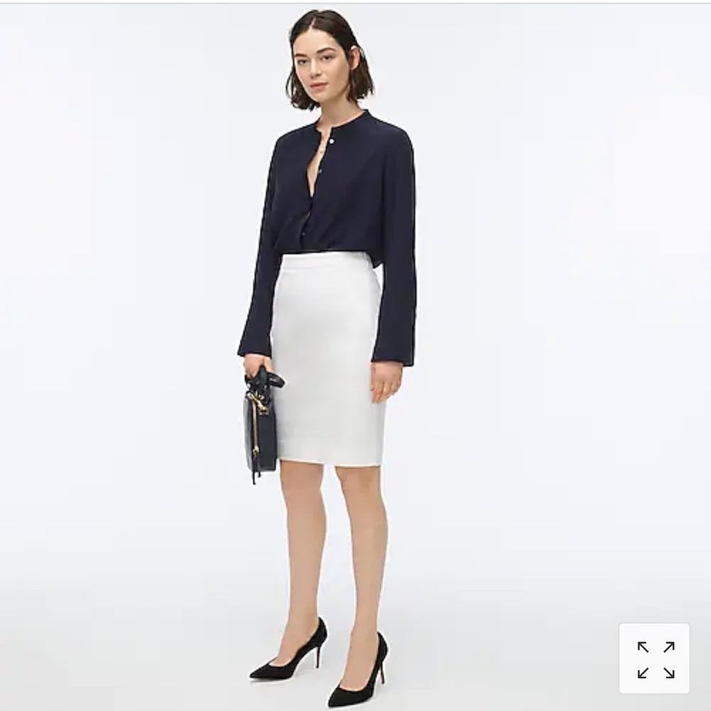 J. Crew white no. 2 pencil skirt